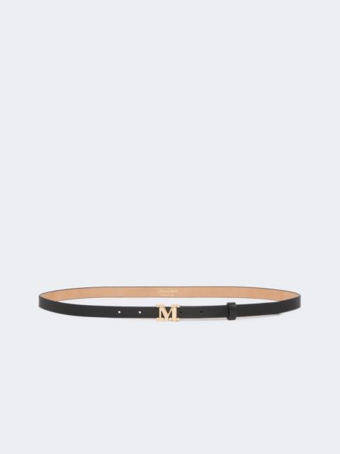 Max Mara Leather Monogram belt - BLACK