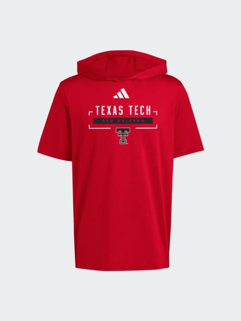 adidas TEXAS TECH RED RAIDERS TRAINING MENS PROGRAM SHORT SLEEVE HOODIE AEROREADY
