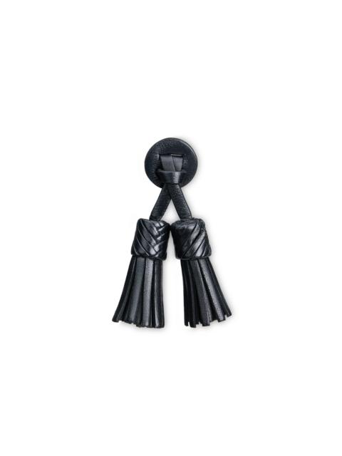 Santoni Black leather Santoni Icona Serpentine tassels
