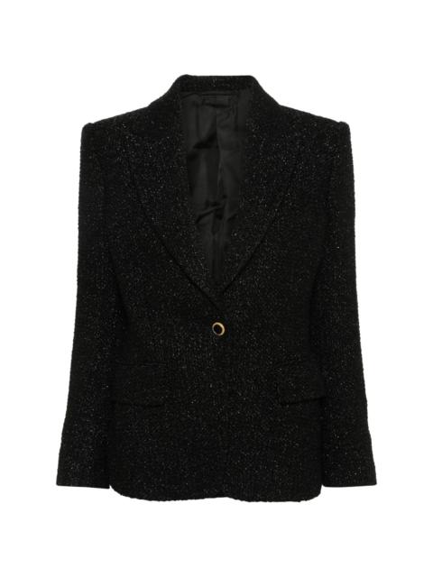 metallic tweed blazer