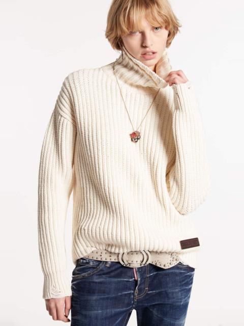 DSQUARED2 BROKEN STITCH DOUBLE KNIT