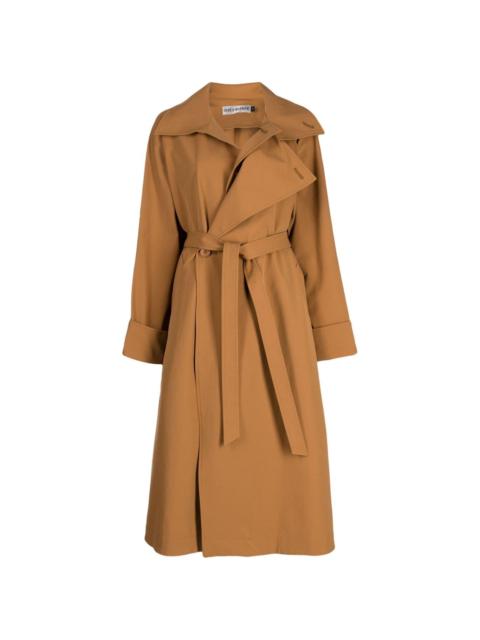 Canopy belted trench coat