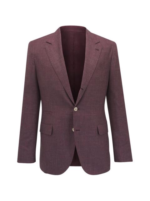 Brunello Cucinelli plaid notched jacket