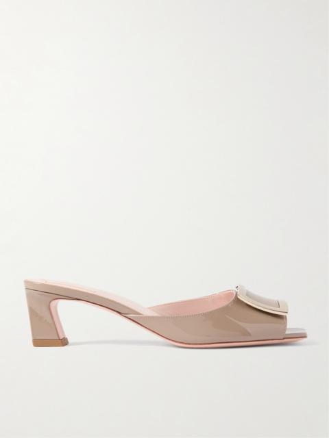 Roger Vivier Trompette 45 Embellished Patent-leather Mules