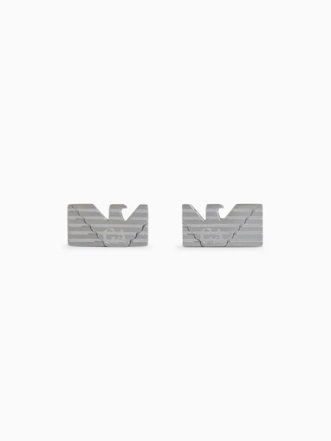 EMPORIO ARMANI STAINLESS STEEL CUFFLINKS
