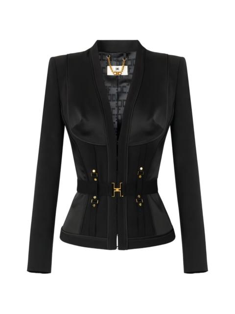 ELISABETTA FRANCHI bustier V-neck jacket