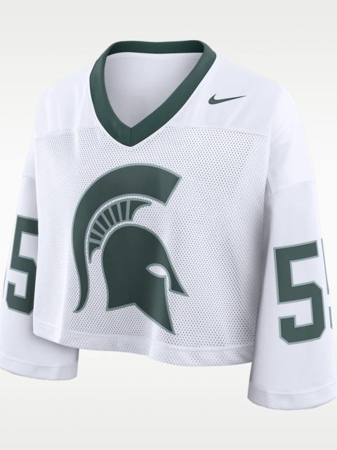 Nike Michigan State Logo Women's Nike Dri-FIT College Cropped Jersey
