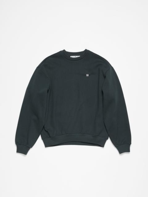 Acne Studios Sweater Face logo Regular fit Dark grey REVERSIBLE