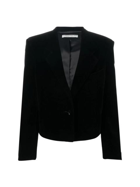 single-breasted cropped blazer