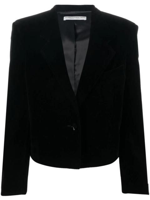 single-breasted cropped blazer