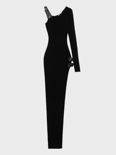 Blumarine ONE-SHOULDER DRESS WITH STRAPS