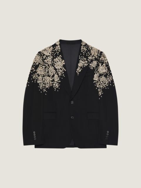 Givenchy SINGLE-BREASTED REGULAR JACKET IN WOOL WITH PEARLS