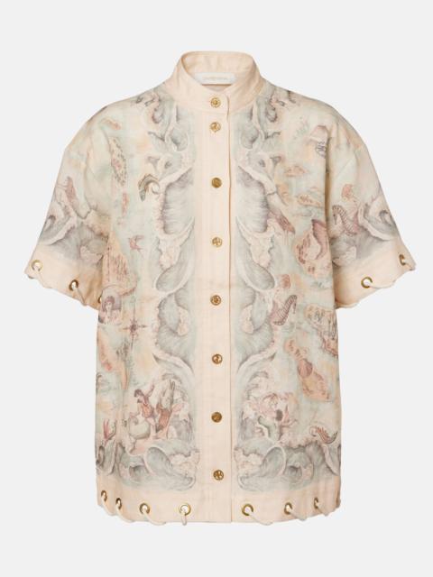 Zimmermann Printed linen shirt