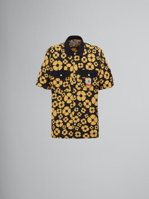 Marni MARNI X CARHARTT WIP - YELLOW SHORT-SLEEVED FLORAL SHIRT