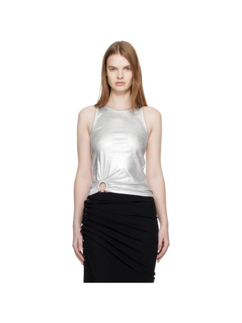 rabanne Silver Signature Piercing Tank Top