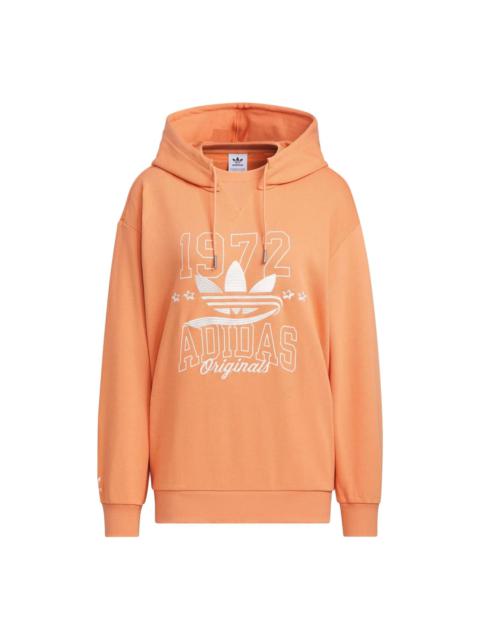 adidas (WMNS) adidas originals Logo Sportswear Hoodie 'light khaki brown' IW9413