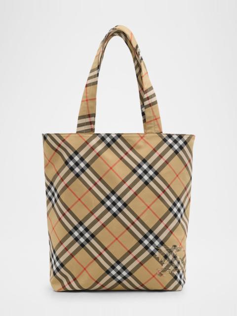 Burberry Men's Check Tote Bag