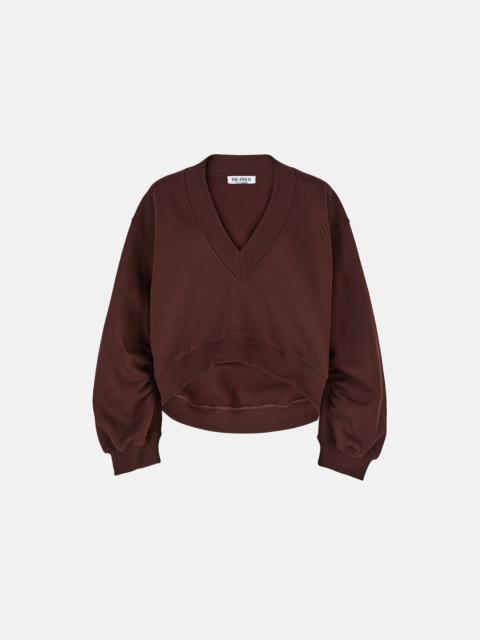 THE ATTICO DARK BROWN SWEATSHIRT