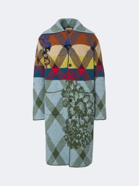Dries Van Noten Patchwork wool and alpaca-blend long cardigan