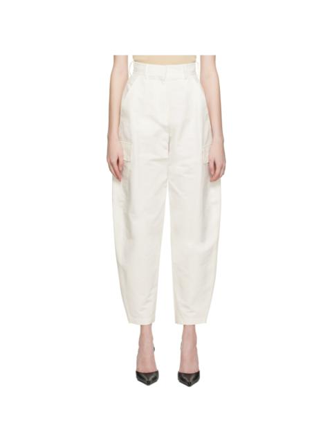 White Flap Pocket Trousers