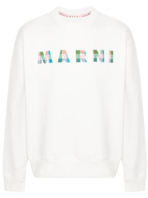 Marni logo-print cotton sweatshirt