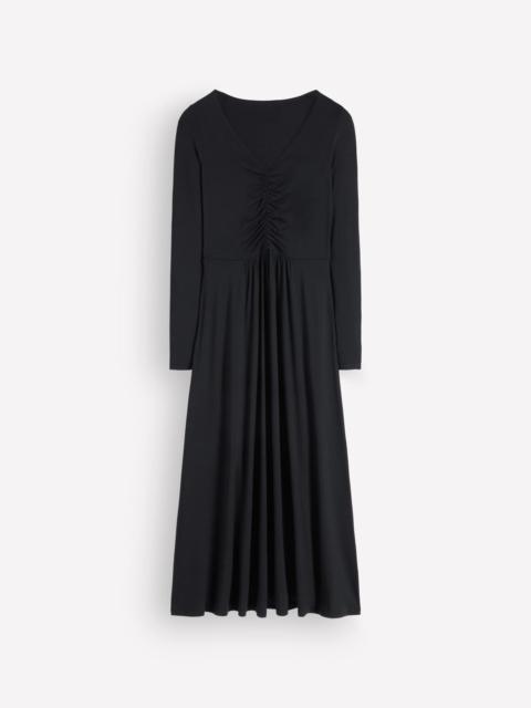 BODEN Jasmine Ruched Jersey Dress-Black