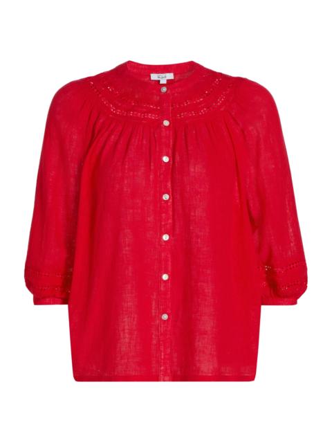 Rails Women's Theia Linen-Blend Top - Tomato