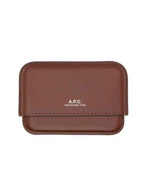A.P.C. Tan Magna Carta Card Holder