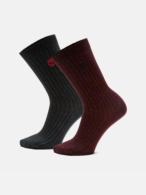 Timberland Women's 2-Pack Ribbed Boot Sock