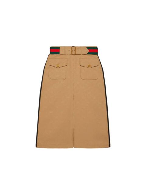 GUCCI Gucci x adidas Jacquard Skirt Beige