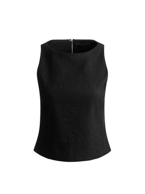 Alice + Olivia YVETTE LINEN BOAT NECK TANK