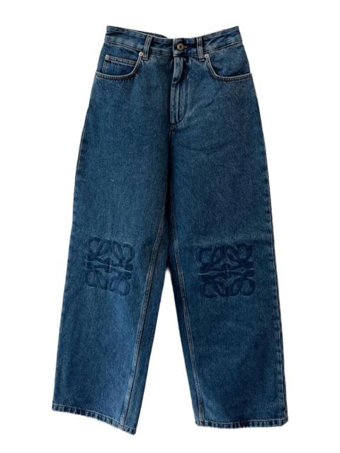 Loewe logo-embroidered cotton jeans