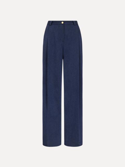 Oscar de la Renta WOOL WIDE-LEG PANT
