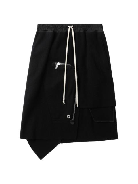 Rick Owens asymmetric drawstring skirt