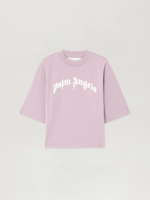 Palm Angels Curved Logo Boxy T-Shirt