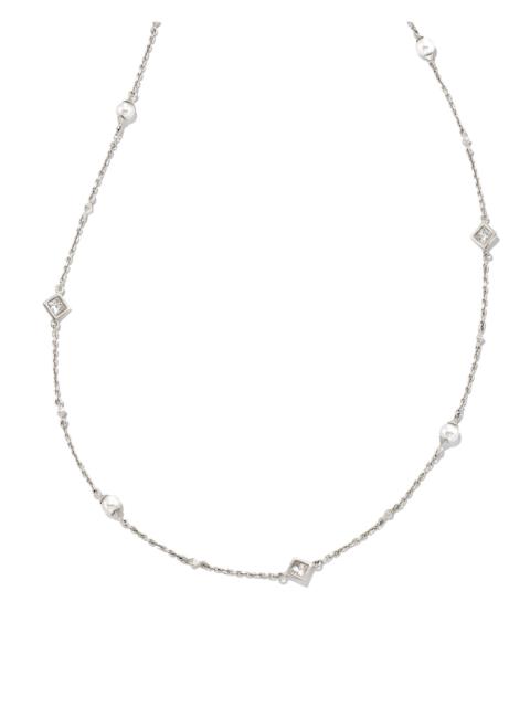 KENDRA SCOTT Michelle 14k White Gold Strand Necklace in Freshwater Cultured Pearl