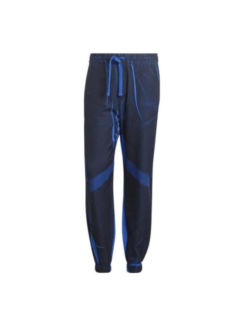 Men's adidas originals x Blue Version Crossover SS22 Casual Colorblock Splicing Logo Sports Pants HD