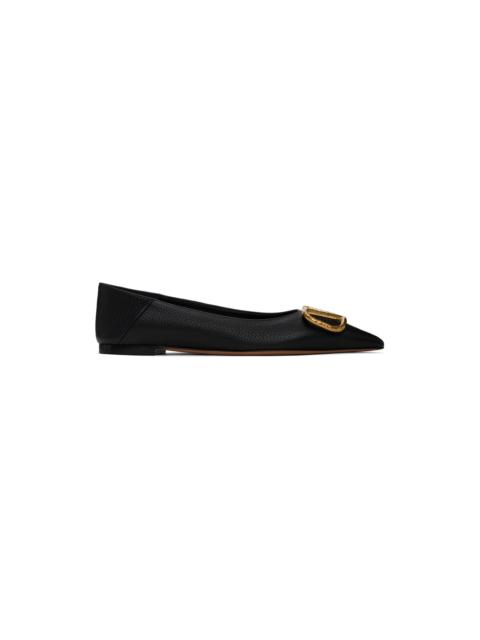 Valentino Black VLogo Ballerina Flats