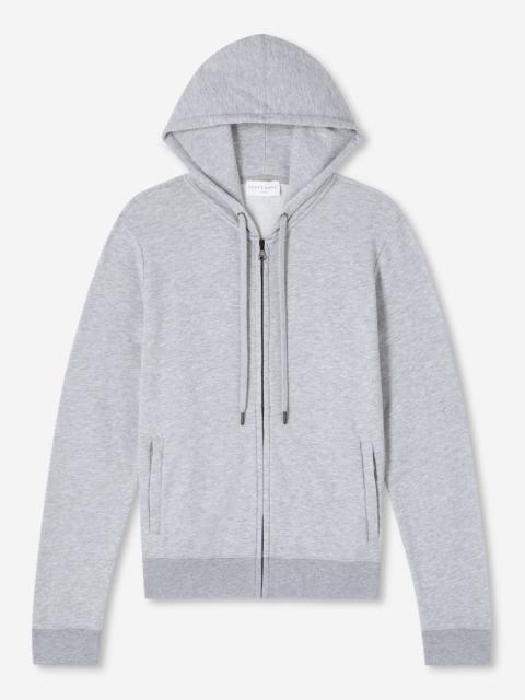 Derek Rose Men's Hoodie Quinn Cotton Modal Silver