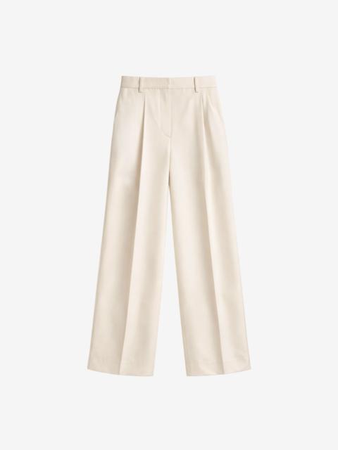 The Frankie Shop Marfa Pleated Silk Trousers - Light Beige
