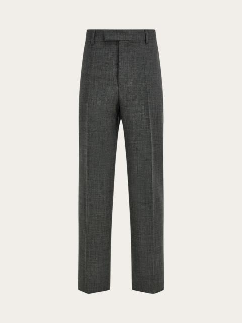 FERRAGAMO Wide leg chevron trouser