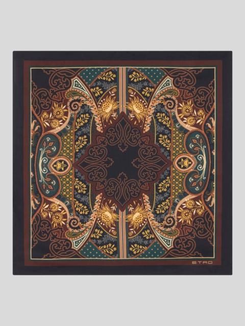 Etro SILK POCKET SQUARE WITH PAISLEY MOTIF