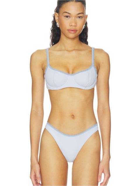 Frankies Bikinis X Paige Lorenze Cola Ribbed Bikini Top