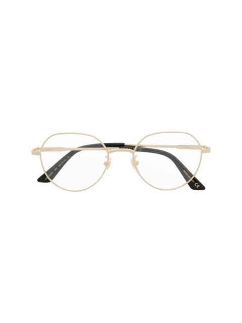 GUCCI logo-engraved round-frame glasses