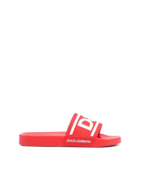 Dolce & Gabbana logo-print detail pool slides