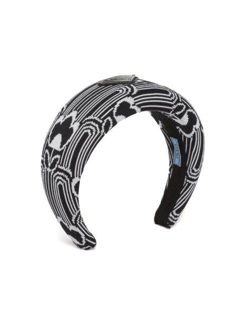 Prada Jacquard knit headband
