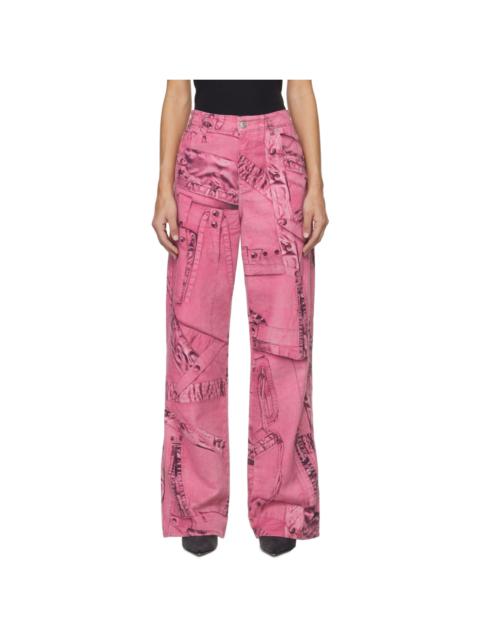 Blumarine Pink Trompe L'œil Jeans