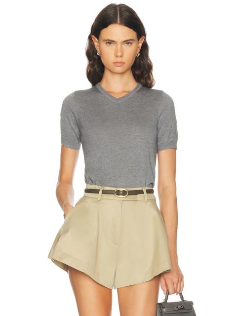 RENGGLI Silk Cashmere V-Neck Knit Tee