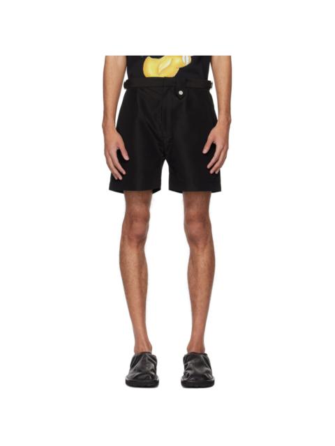 EGONLAB Black Cinch Tab Swim Shorts