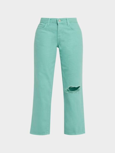 L'AGENCE Blaine Low-Rise Cropped Straight Jeans